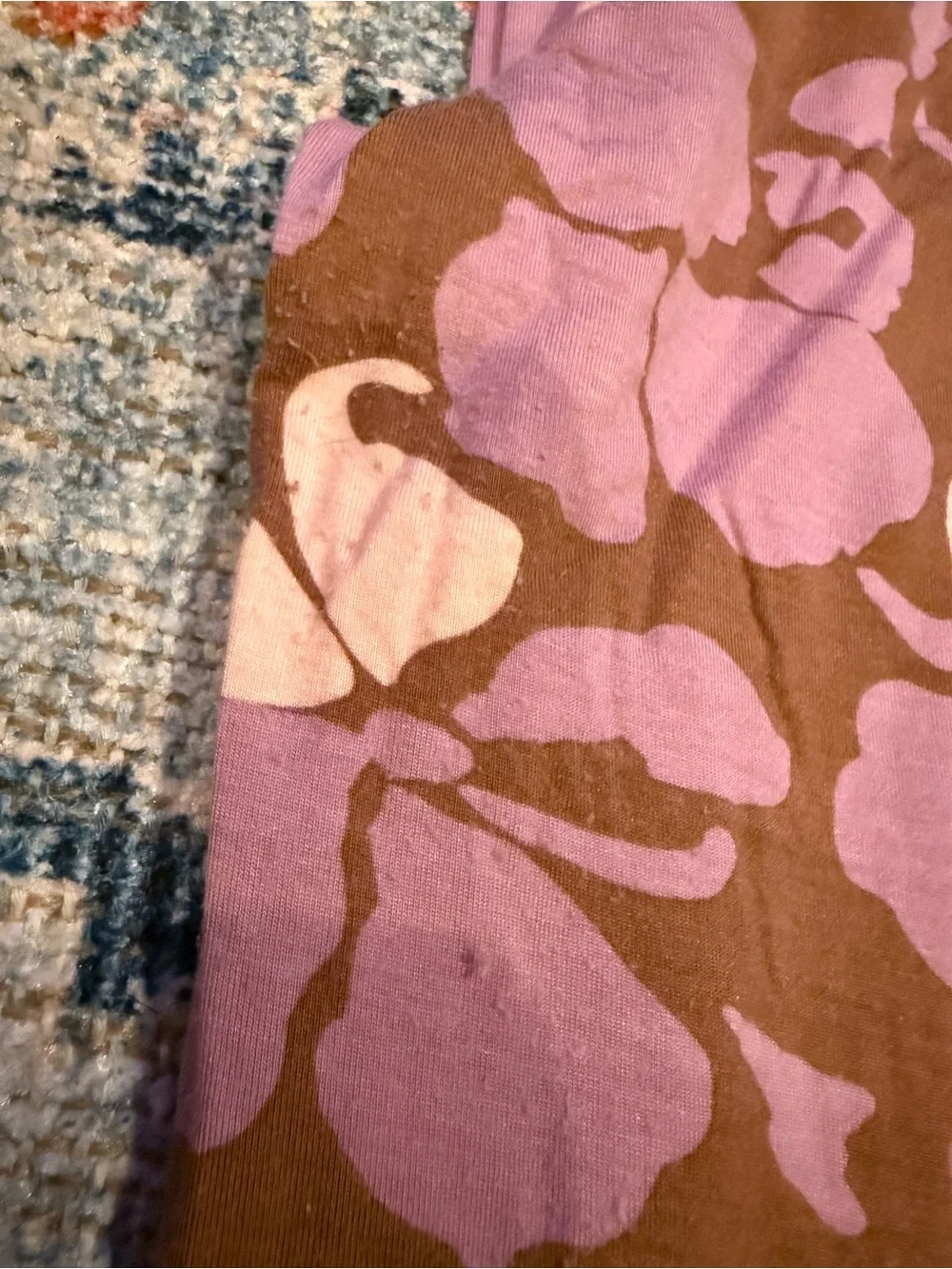 stars above Purple & Brown Floral Loungewear Set